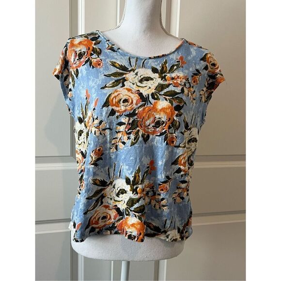 Joie 100% linen flower print top - Picture 1 of 5